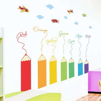 % DIY Mural Pencil Airplane Vinyl Art Removable Wall Sticker Decals Kindergarten Child Bedroom Colorful Playroom Lovely Decor
% DIY Mural Pencil Airplane Vinyl Art Removable Wall Sticker Decals Kindergarten Child Bedroom Colorful Playroom Lovely Decor
