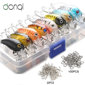 DONQL 8pcs/ Box Crankbait Fishing Lures Wobbler Bait Set Minnow Fishing Lure Kit 4g 4.5cm With Treble Hooks And Split Rings
DONQL 8pcs/ Box Crankbait Fishing Lures Wobbler Bait Set Minnow Fishing Lure Kit 4g 4.5cm With Treble Hooks And Split Rings