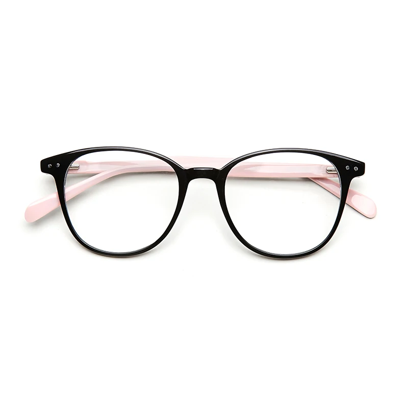 

Acetate Women Eye Glasses Frames Rivet Retro Pink For Women Vintage Spectacles Transparent Eyeglasses Classic Design#OQ16008