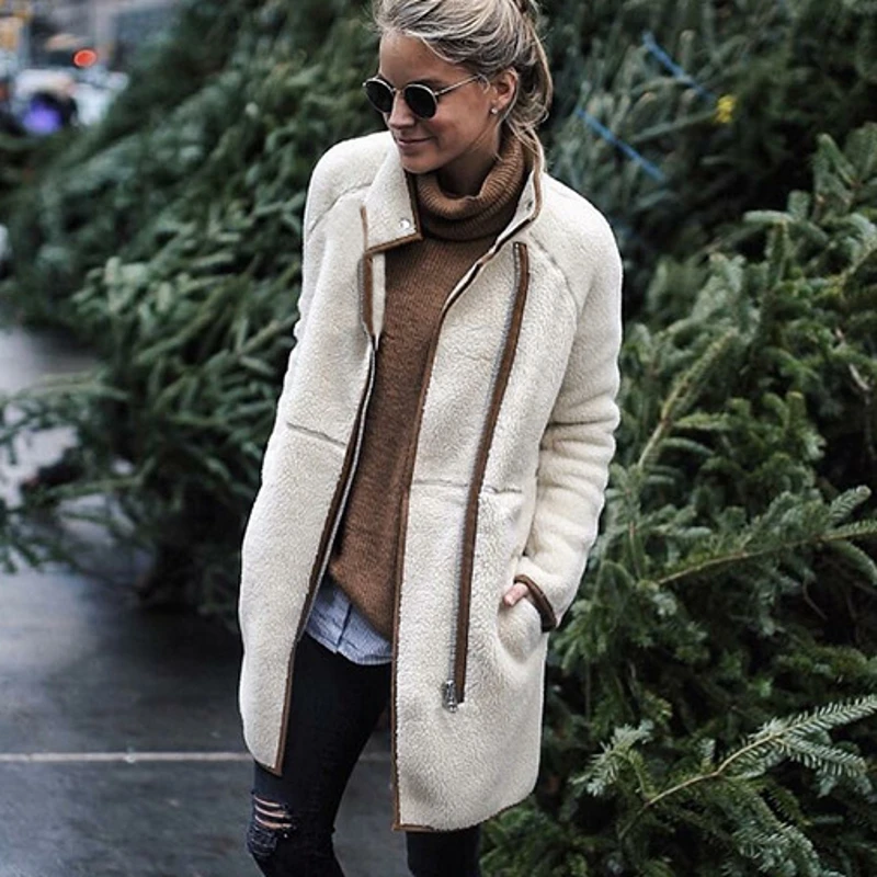 Winter Clothes Women Thick Fleece Coat Long Jacket Turtleneck Zippers Pockets Outwear Winter Jacket Women chaqueta mujer C89792
Winter Clothes Women Thick Fleece Coat Long Jacket Turtleneck Zippers Pockets Outwear Winter Jacket Women chaqueta mujer C89792