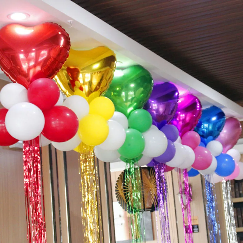1 Set Heart Shape Foil Balloon Latex Balloons Long Tassel For Wedding Home Party Decorat Birthday Baby Shower Room Deco Supplies
1 Set Heart Shape Foil Balloon Latex Balloons Long Tassel For Wedding Home Party Decorat Birthday Baby Shower Room Deco Supplies