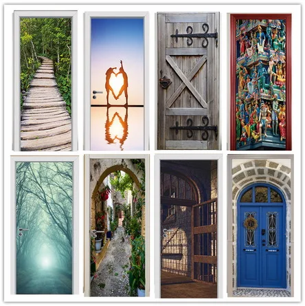 3D Door Sticker Door Wrap Wall Sticker Mural Wallpaper Poster Self Adhesive PVC Removable Waterproof Door Decal Home Decor
3D Door Sticker Door Wrap Wall Sticker Mural Wallpaper Poster Self Adhesive PVC Removable Waterproof Door Decal Home Decor