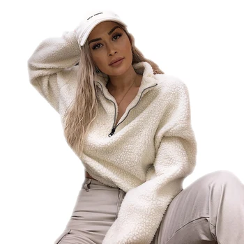 Long Sleeve Zipper High Neck Faux Lambswool Crop Tops Women Solid Turtleneck Coat Jacket 2019 Fashion GRNSHTS
Long Sleeve Zipper High Neck Faux Lambswool Crop Tops Women Solid Turtleneck Coat Jacket 2019 Fashion GRNSHTS