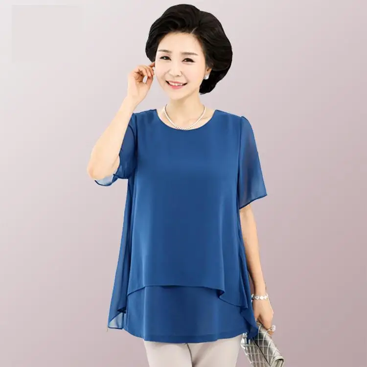 Women Summer Oversize Blouses Mother Loose Clothing Plus Big Size Female Red Fake 2 Piece Chiffon Shirt Tops 5 xl 6 xl 7xl
Women Summer Oversize Blouses Mother Loose Clothing Plus Big Size Female Red Fake 2 Piece Chiffon Shirt Tops 5 xl 6 xl 7xl