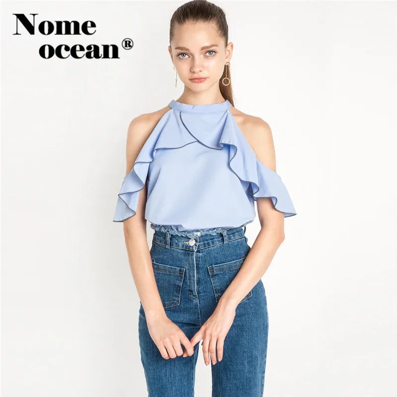 Layered Ruffle Halter O-neck Women Shirts Preppy Style Short Sleeve Blouses Cut Out Off Shoulder Tops of Women Blouse M16100803
Layered Ruffle Halter O-neck Women Shirts Preppy Style Short Sleeve Blouses Cut Out Off Shoulder Tops of Women Blouse M16100803