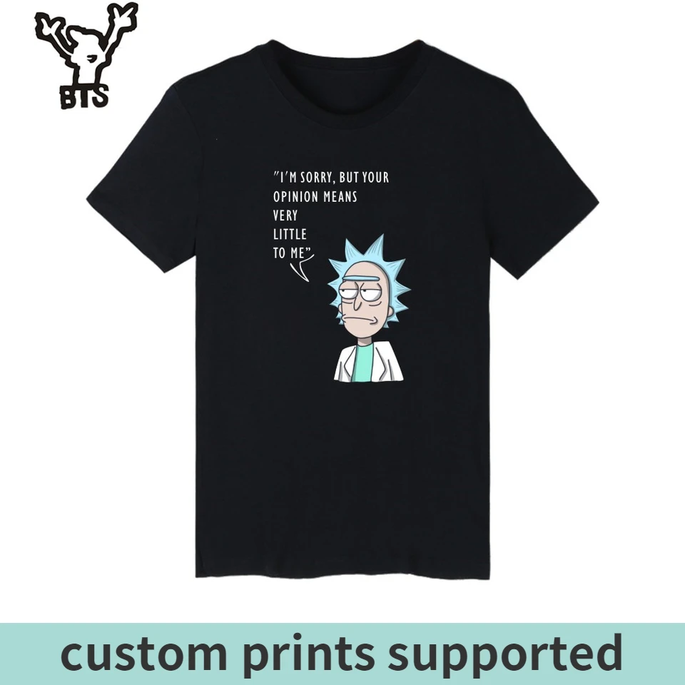 kpop Rick And Morty T-shirt Men Short Sleeve USA Funny Cartoon Tee Shirts Casual Streetwear Top Quality Funny Tshirt Men Custom
kpop Rick And Morty T-shirt Men Short Sleeve USA Funny Cartoon Tee Shirts Casual Streetwear Top Quality Funny Tshirt Men Custom