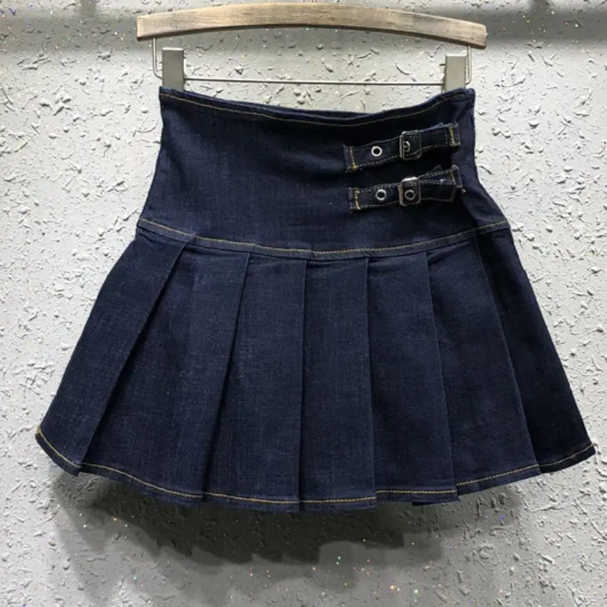 plus size 2XL jeans mini skirt women elastic high waist bottom lady Anti-light casual pleated denim skirt
plus size 2XL jeans mini skirt women elastic high waist bottom lady Anti-light casual pleated denim skirt