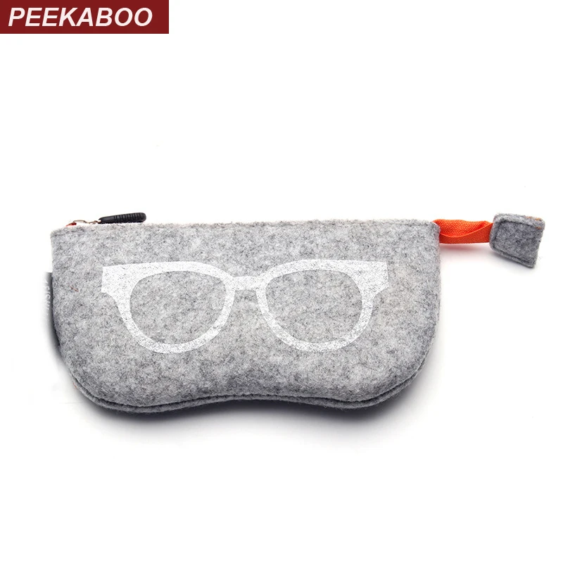 Peekaboo customize cheap fashion gray felt sunglasses case zipper glasses case cover for glasses holder wholesale
Peekaboo customize cheap fashion gray felt sunglasses case zipper glasses case cover for glasses holder wholesale