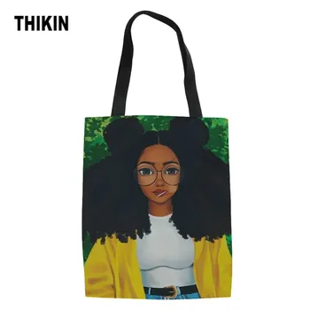 THIKIN Shopping Bag Black Art Afro Lady Printing Reusable Shoulder Bags for Women Girls Casual Large Linen Tote Ladies Custom
THIKIN Shopping Bag Black Art Afro Lady Printing Reusable Shoulder Bags for Women Girls Casual Large Linen Tote Ladies Custom