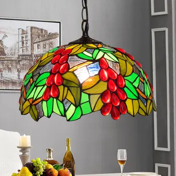 European Tiffany Retro Stained Glass Grape Pendant Light Restaurant Bars Clubs Cafes Pastoral Bedroom Hanging Lighting
European Tiffany Retro Stained Glass Grape Pendant Light Restaurant Bars Clubs Cafes Pastoral Bedroom Hanging Lighting