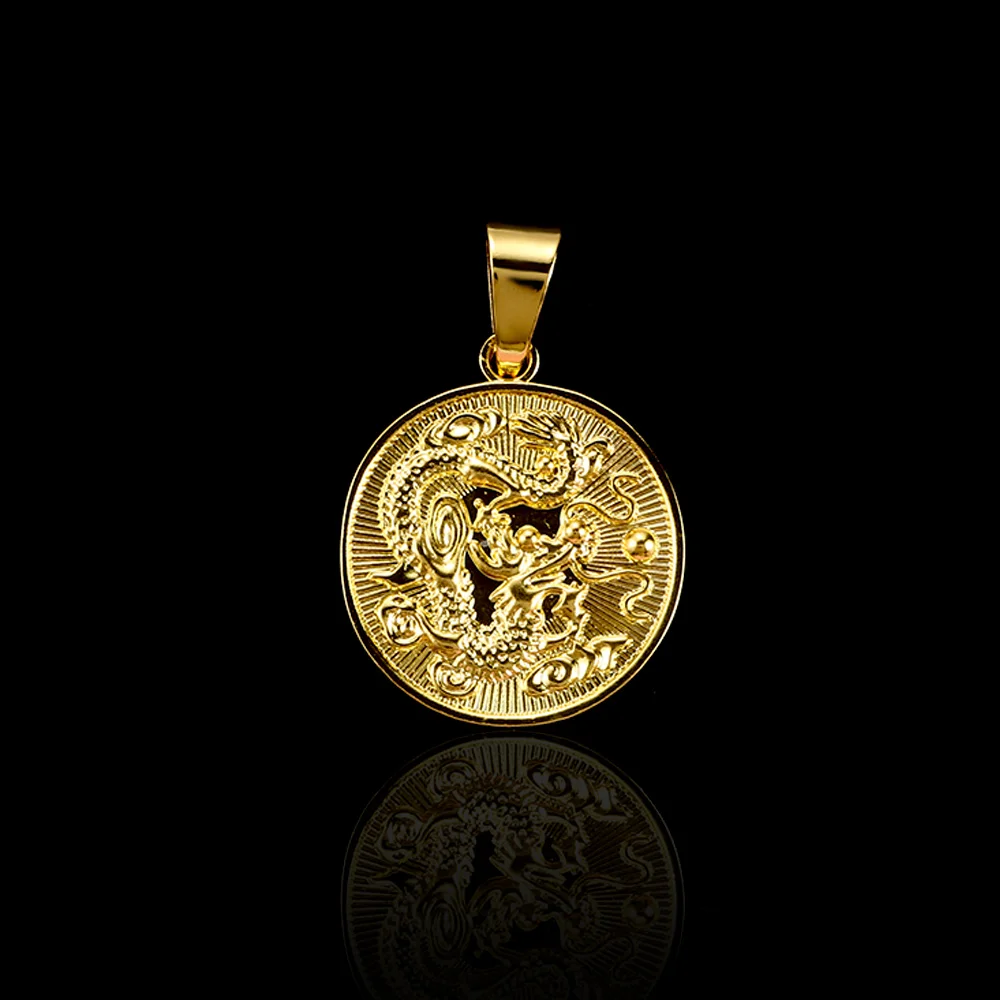 1 Pcs Men's Creative Design Filled Golden Dragon Necklace No Chain Pendant Vintage Style Simple Ethnic Round Shape Pendant
1 Pcs Men's Creative Design Filled Golden Dragon Necklace No Chain Pendant Vintage Style Simple Ethnic Round Shape Pendant