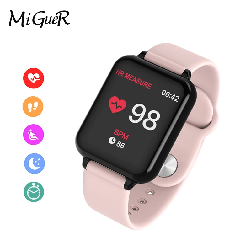 B57 Smart watches Women Waterproof Sports For IOS Android phone Smartwatch Heart Rate Monitor Blood Pressure Functions For Kid
B57 Smart watches Women Waterproof Sports For IOS Android phone Smartwatch Heart Rate Monitor Blood Pressure Functions For Kid