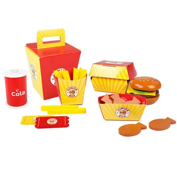 New Wooden Pretend Play Toy Kitchen Set Fries Food Play Toy Simulation Fruit Drink Food Hamburger Chicken Tableware Children
New Wooden Pretend Play Toy Kitchen Set Fries Food Play Toy Simulation Fruit Drink Food Hamburger Chicken Tableware Children