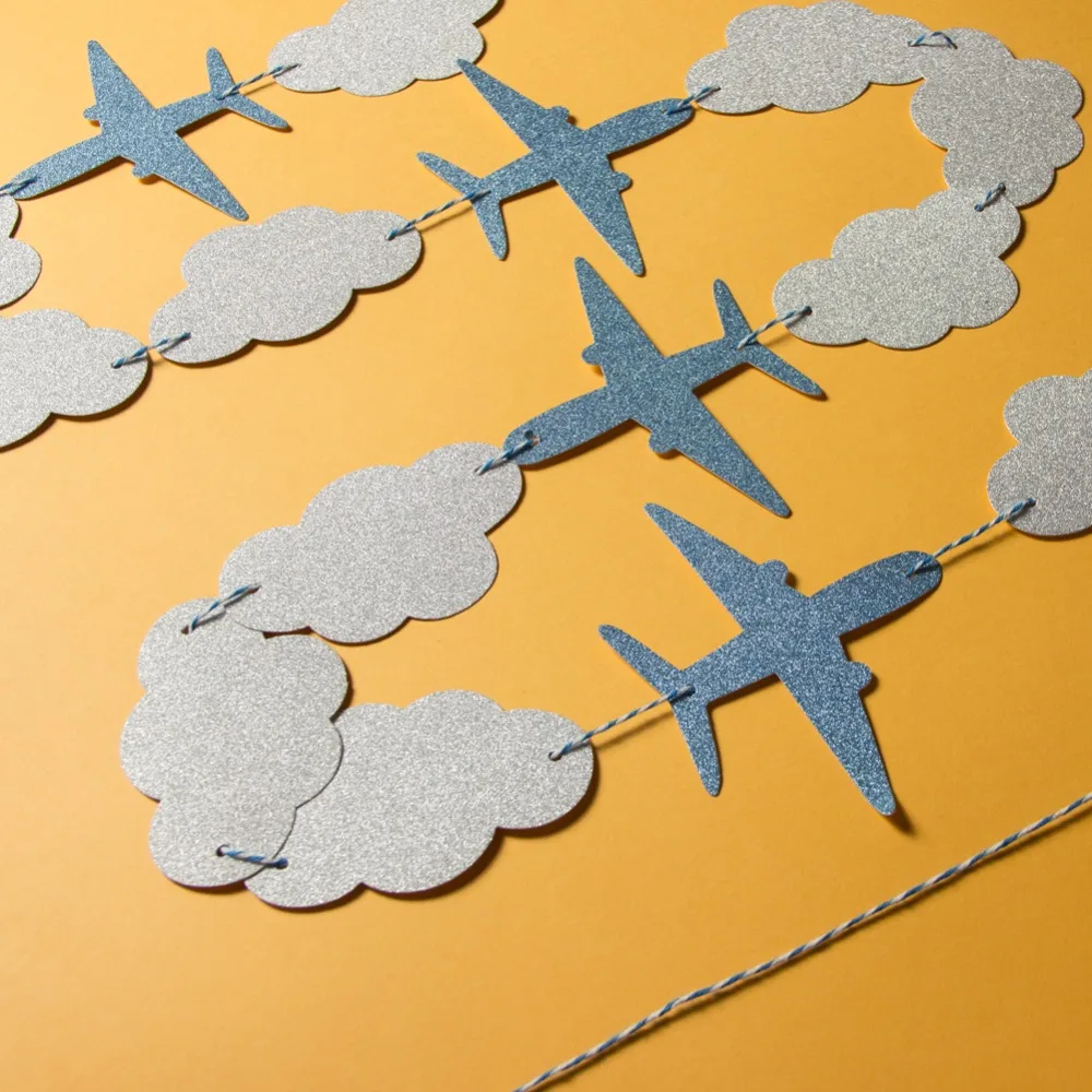 Lovely Cartoon Banners Clouds and Airplanes Garland Party Decorations Blue Baby Showers Kids Birthday Supplies
Lovely Cartoon Banners Clouds and Airplanes Garland Party Decorations Blue Baby Showers Kids Birthday Supplies