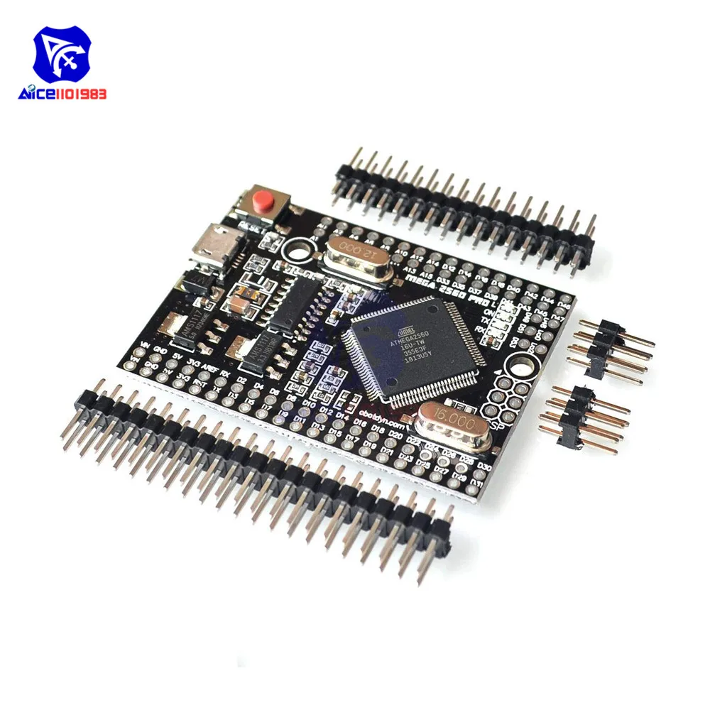 MEGA2560 PRO EMBED Micro USB Adapter Development Board CH340G ATMEGA2560-16AU for Arduino ATmega2560 Expansion Module with Pin
MEGA2560 PRO EMBED Micro USB Adapter Development Board CH340G ATMEGA2560-16AU for Arduino ATmega2560 Expansion Module with Pin