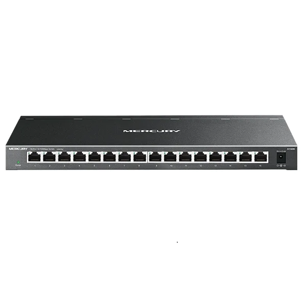 Steel, 16* RJ45 Ports 10/100Mbps Fast Ethernet Network Switch, Auto MDI/MDI-X, Half/Full Duplex, external power supply Plug&Play
Steel, 16* RJ45 Ports 10/100Mbps Fast Ethernet Network Switch, Auto MDI/MDI-X, Half/Full Duplex, external power supply Plug&Play