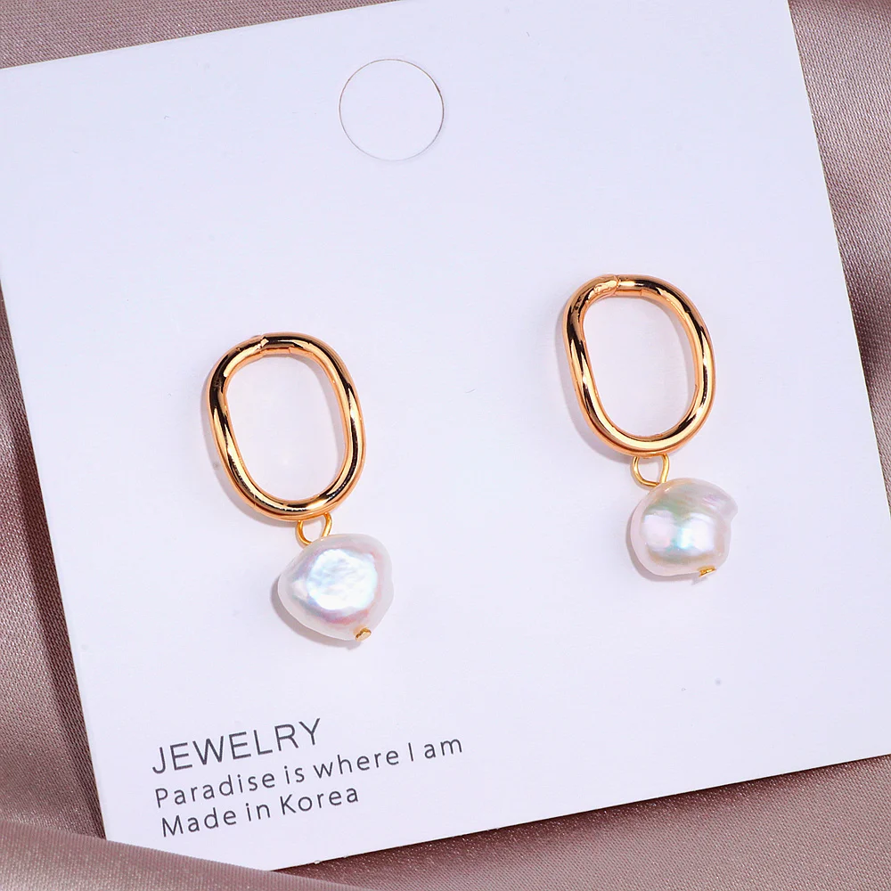 New Korean Natural Freshwater Pearl Earrings Gold Color Elegant Simple Dangle Drop Earrings Fashion Wedding Party Jewelry Bijoux
New Korean Natural Freshwater Pearl Earrings Gold Color Elegant Simple Dangle Drop Earrings Fashion Wedding Party Jewelry Bijoux