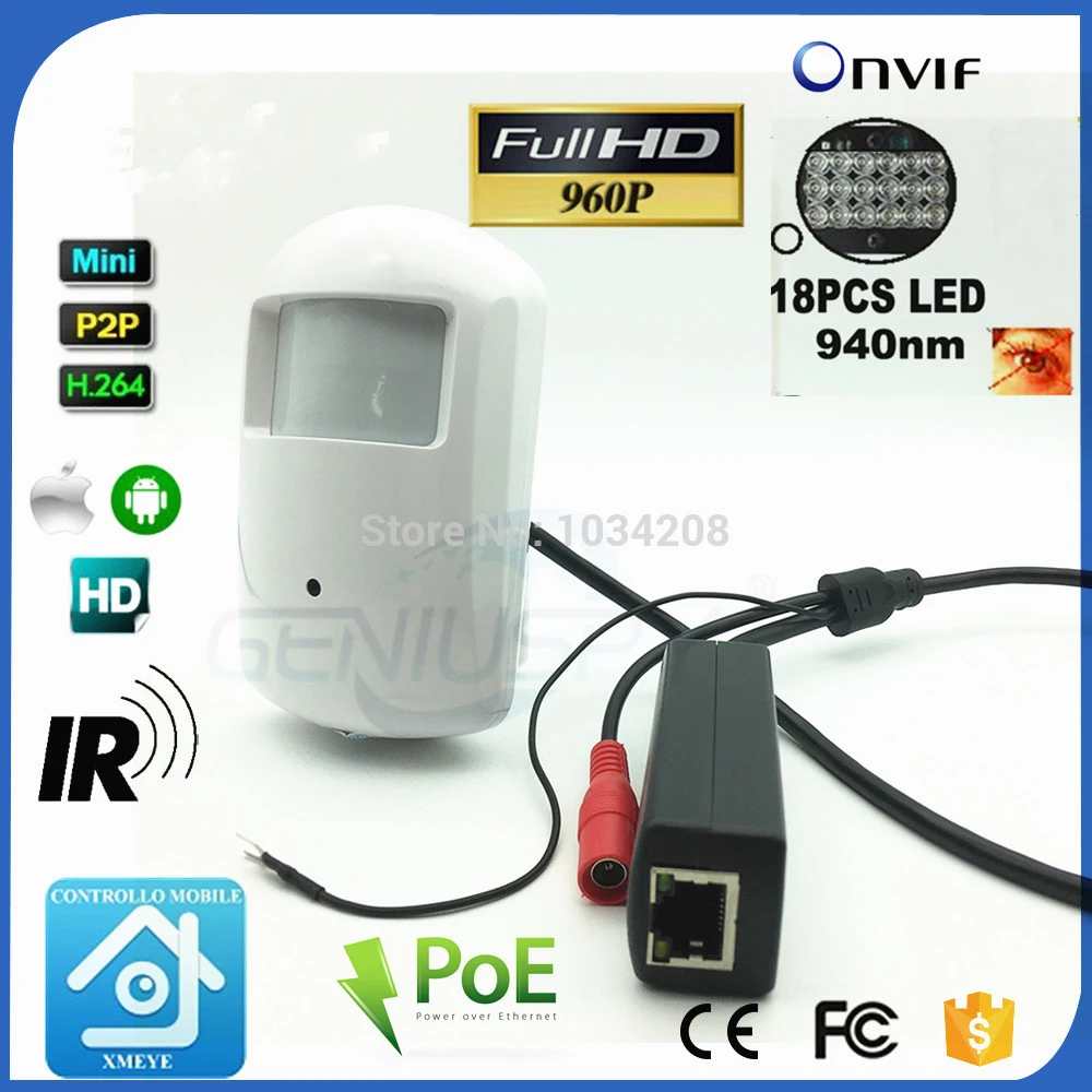 Инфракрасная IP-камера POE 940nm 960P с оповещением по электронной почте XMEye P2P с датчиком движения RTSP 48 В
Инфракрасная IP-камера POE 940nm 960P с оповещением по электронной почте XMEye P2P с датчиком движения RTSP 48 В