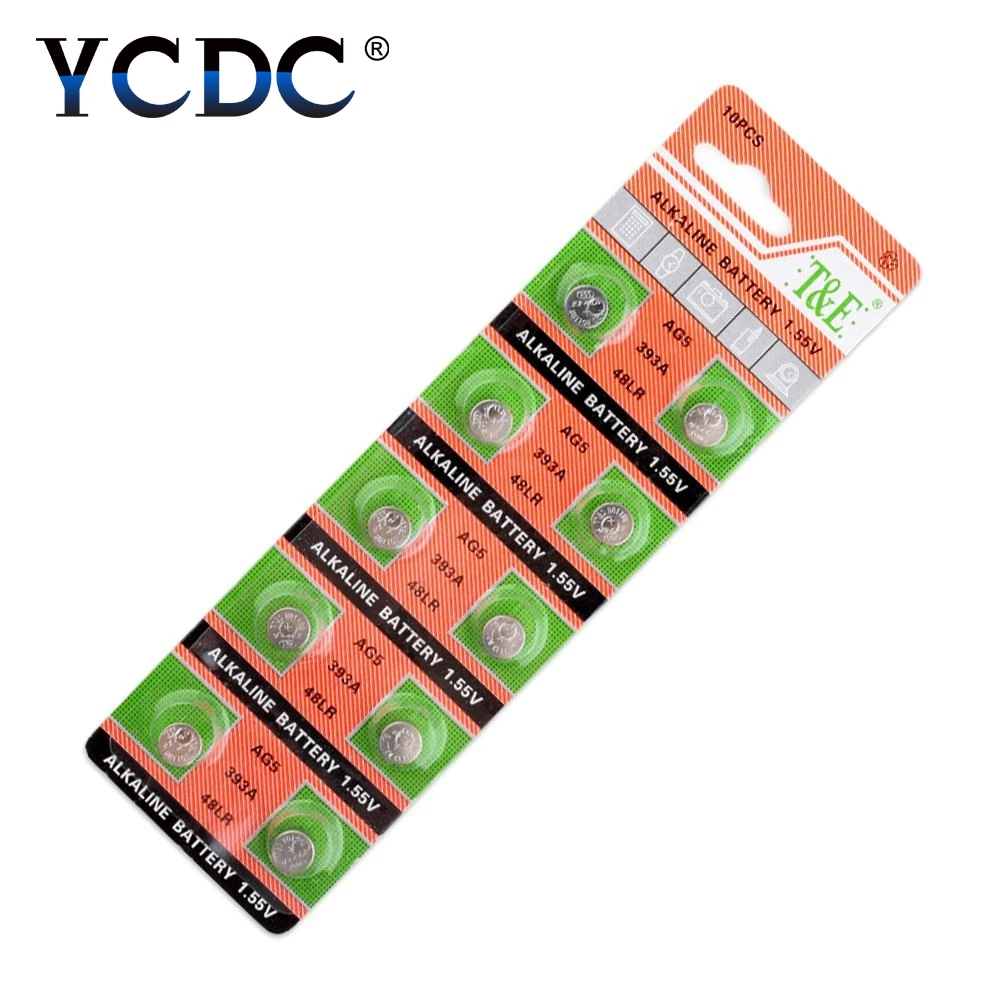 50 AG5 LR754 393 SR754 Alkaline Battery