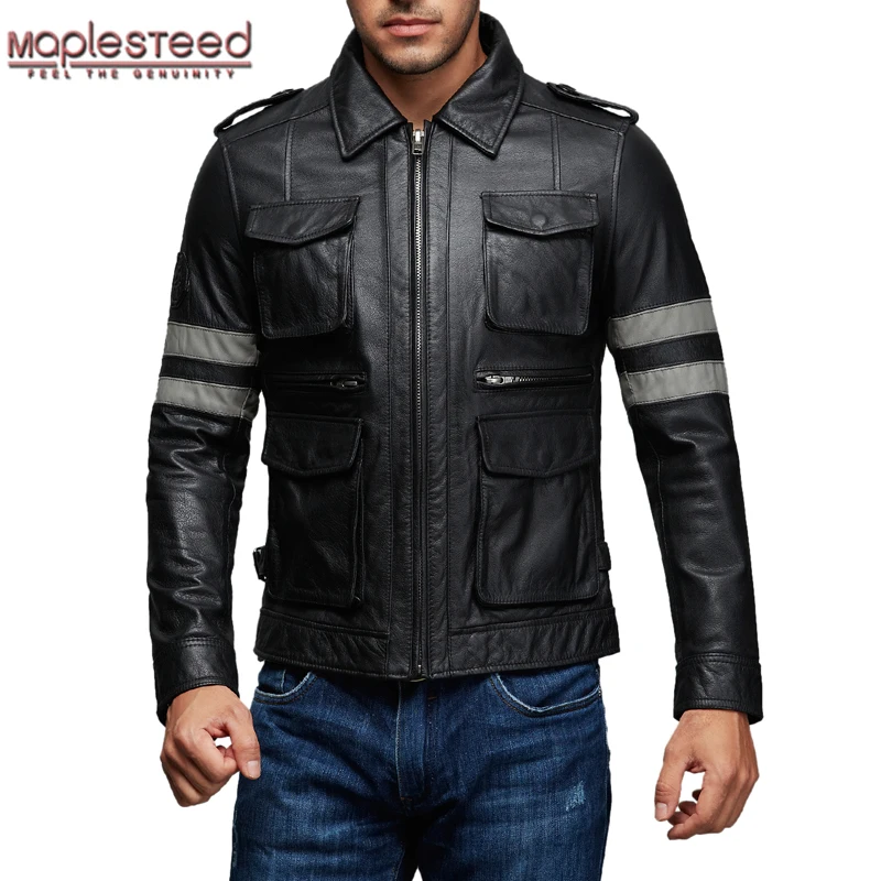 Factory Resident Evil 6 Leon Genuine Leather Jacket Men Real Calf Cow Skin Black Men's Bomber Motorcycle Biker Coat Winter ZH168
Factory Resident Evil 6 Leon Genuine Leather Jacket Men Real Calf Cow Skin Black Men's Bomber Motorcycle Biker Coat Winter ZH168