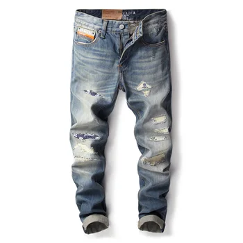 Fashion Streetwear Men Jeans Slim Fit Skull Embroidery Designer Ripped Jeans Men Patchwork Broken Pants Hip Hop Jeans Homme
Fashion Streetwear Men Jeans Slim Fit Skull Embroidery Designer Ripped Jeans Men Patchwork Broken Pants Hip Hop Jeans Homme