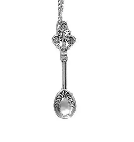 Snuff Mini Tea Spoon Necklace Pendants Charms Choker Brand Collar Statement Vintage Silver Chain Women Dress Brand Jewelry S151
Snuff Mini Tea Spoon Necklace Pendants Charms Choker Brand Collar Statement Vintage Silver Chain Women Dress Brand Jewelry S151