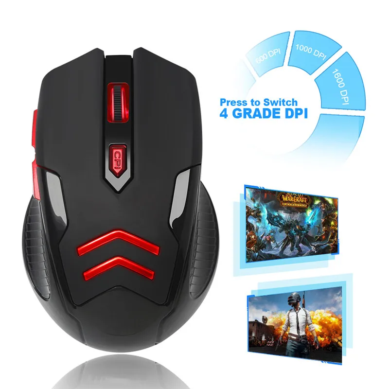 Centechia New Gaming Wireless Mouse 2.4 Ghz 1600 dpi Portable For Macbook PC Windows 8 10 Laptop Computer Video Game GHMY | Компьютеры и
