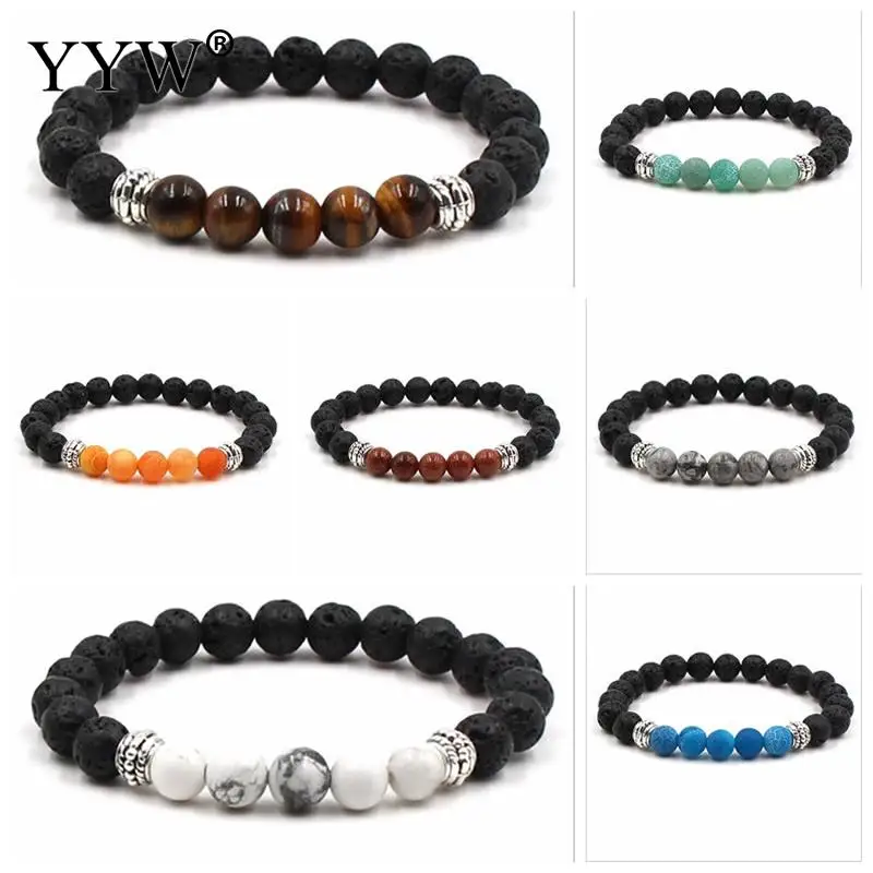 Classic Mineral Beads Bracelets & Bangles Natural Round Lapis Lava Stone Combination Bracelet Men Jewelry Bijoux Women Bracelet
Classic Mineral Beads Bracelets & Bangles Natural Round Lapis Lava Stone Combination Bracelet Men Jewelry Bijoux Women Bracelet