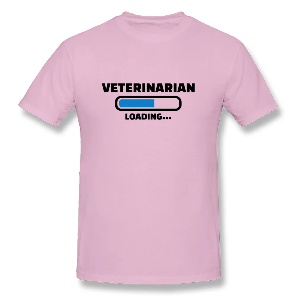 Veterinarian loading 11588 Street T Shirt for Men Pure Cotton Labor Day Tops Tees T-Shirt Short Sleeve New Fashion Round Collar Veterinarian loading 11588 pink