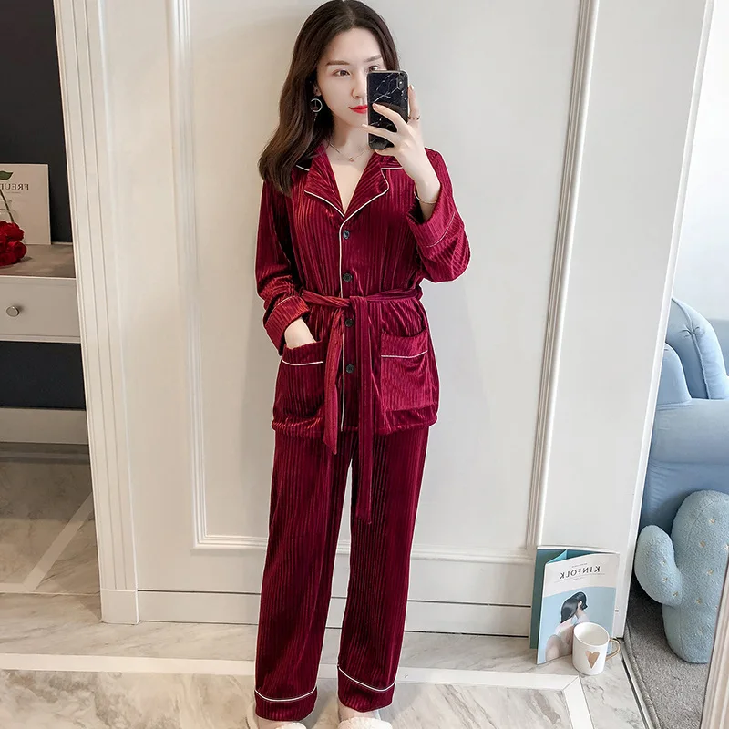 Gray Womens 2pcs Sleep Top Pants Suit Robe Bath Gown Sleepwear Sets Casual Pajamas Autumn Velour Home Wear Nightwear M L XL
Gray Womens 2pcs Sleep Top Pants Suit Robe Bath Gown Sleepwear Sets Casual Pajamas Autumn Velour Home Wear Nightwear M L XL