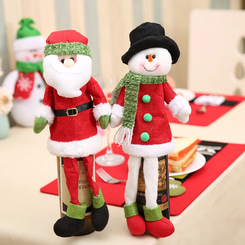 Hot Sale Santa Claus Snowman Wine Champagne Bottle Cover Xmas New Year Christmas Home Dinner Party Table Decorations Supplies
Hot Sale Santa Claus Snowman Wine Champagne Bottle Cover Xmas New Year Christmas Home Dinner Party Table Decorations Supplies