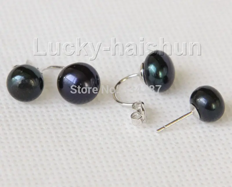 hot sell new - stylish twinborn 10mm black freshwater pearls Earrings
hot sell new - stylish twinborn 10mm black freshwater pearls Earrings