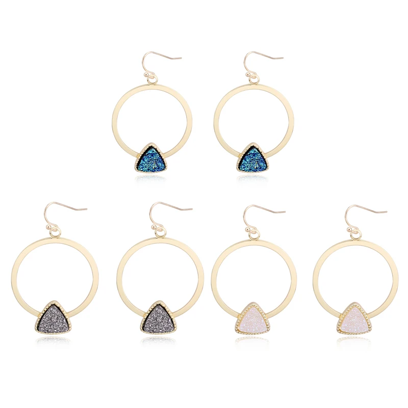 Dayoff Boho Geometric Triangle Drop Dangle Earrings Trendy Pendant Earrings For Women Jewelry Resin Simulated Druzy Earrings E86
Dayoff Boho Geometric Triangle Drop Dangle Earrings Trendy Pendant Earrings For Women Jewelry Resin Simulated Druzy Earrings E86