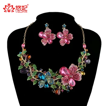Rhinestone Jewelry sets Plants flower clolorful Necklace sets bridal Party Earrings sets Top quality Fashion Jewelry for women
Rhinestone Jewelry sets Plants flower clolorful Necklace sets bridal Party Earrings sets Top quality Fashion Jewelry for women