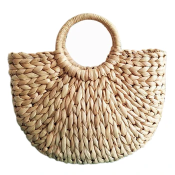 JHD Women Bag Korean Foreign of Corn Skin The Semicircle Art Beach Bag Travel Pictures Props Straw Bag Moon Bag New
JHD Women Bag Korean Foreign of Corn Skin The Semicircle Art Beach Bag Travel Pictures Props Straw Bag Moon Bag New
