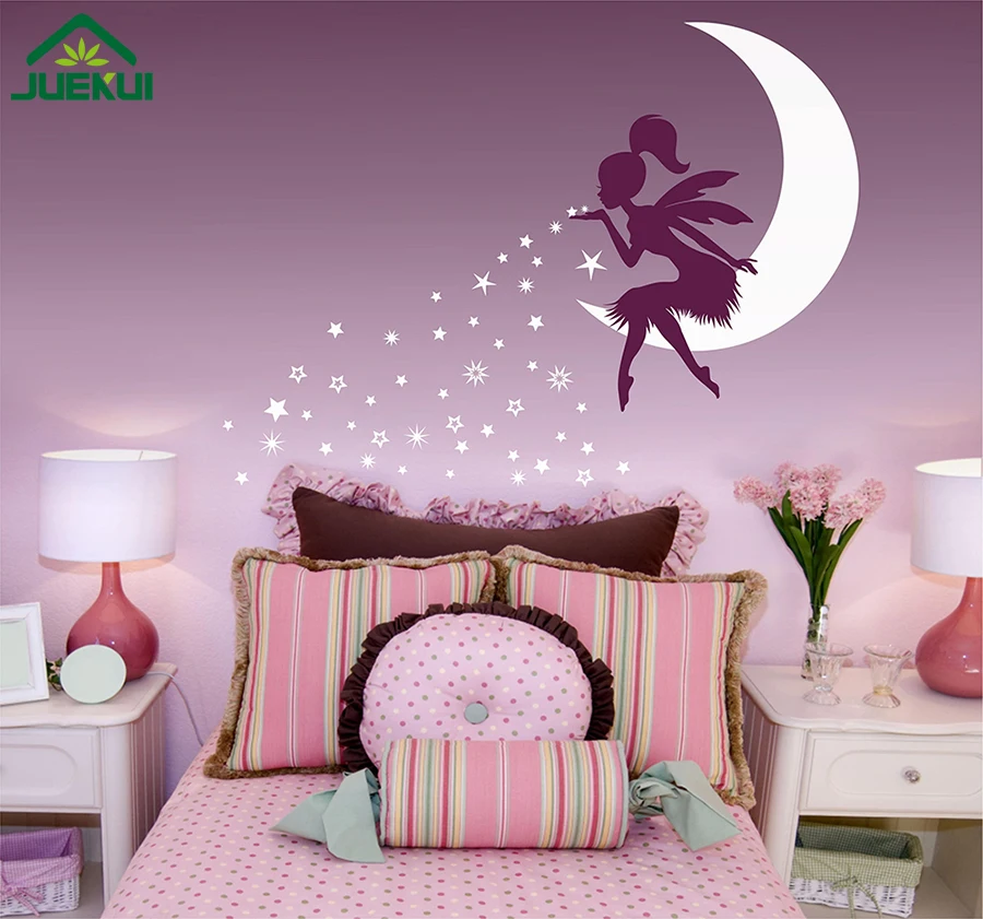 Large Size Vinyl Wall stickers Fairy Moon Stickers for Kids Rooms Pixie Dust Stars Vinyl Decals Baby Girl Nursery Decor JA939
Large Size Vinyl Wall stickers Fairy Moon Stickers for Kids Rooms Pixie Dust Stars Vinyl Decals Baby Girl Nursery Decor JA939