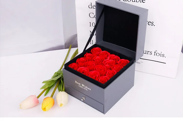 Valentine's day Mother's Day artificial flower rose gift box (3)
