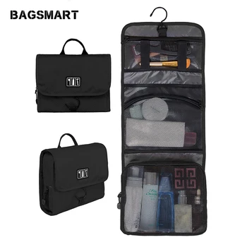 BAGSMART New Ladies Makeup Organizer Travelling Necessaries for Women Toiletry Black Red Cosmetic Bag Portable Travel Necessary
BAGSMART New Ladies Makeup Organizer Travelling Necessaries for Women Toiletry Black Red Cosmetic Bag Portable Travel Necessary