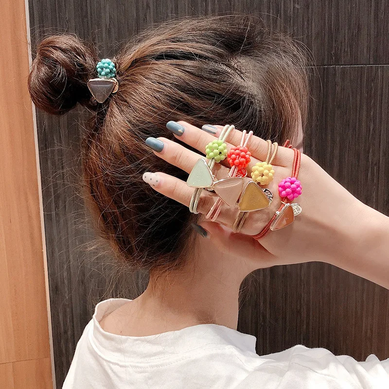Panya ins fluorescent color Makaron ball triangle knot rope Korean version simple leather band hair decoration
Panya ins fluorescent color Makaron ball triangle knot rope Korean version simple leather band hair decoration