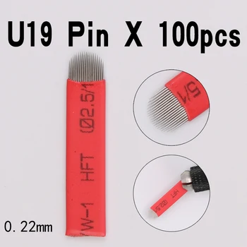 100 PCS Red 19Pin U Shape Tattoo Needles Permanent Makeup Eyebrow Embroidery Blade For Microblading Manual Tattoo Pen
100 PCS Red 19Pin U Shape Tattoo Needles Permanent Makeup Eyebrow Embroidery Blade For Microblading Manual Tattoo Pen