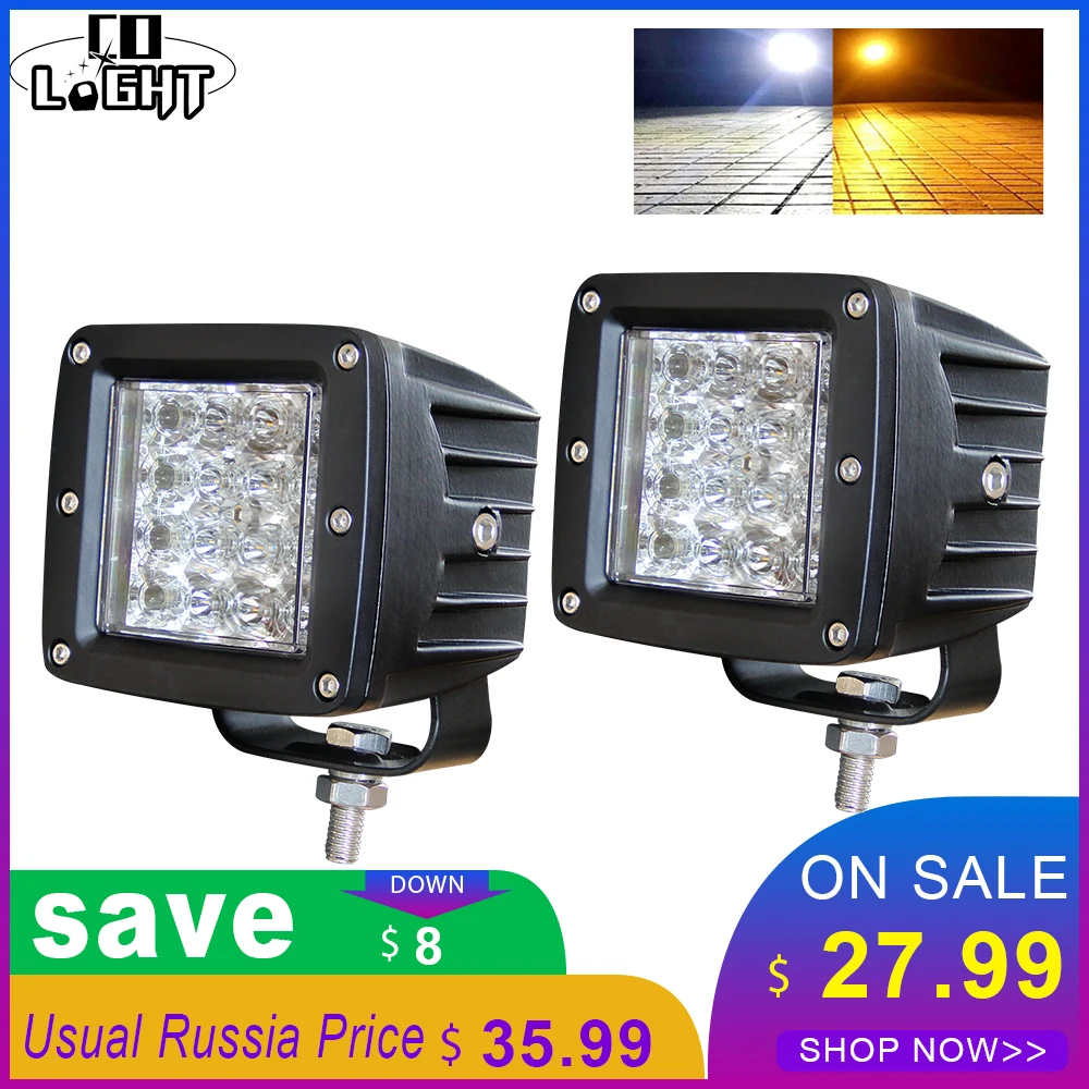 CO LIGHT Offroad Fog Lights 24W Strobe Work Light 12D 3'' Daytime Running Lights 12V 24V for Niva 4X4 Accessories Trucks ATV SUV
CO LIGHT Offroad Fog Lights 24W Strobe Work Light 12D 3'' Daytime Running Lights 12V 24V for Niva 4X4 Accessories Trucks ATV SUV