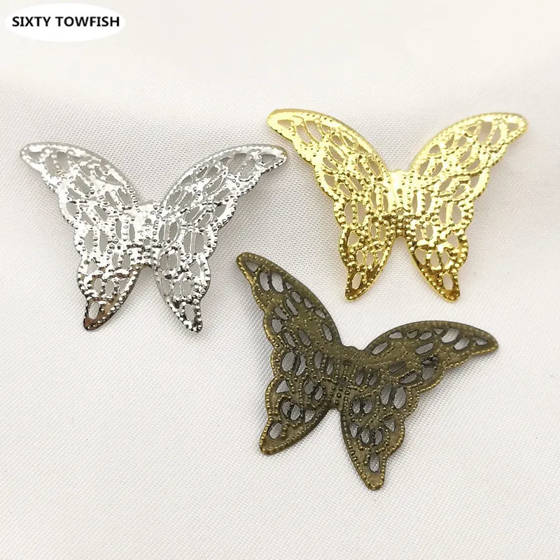 20 pcs/lot 37mmx28mm Gold Color Metal Filigree Flowers Slice Butterfly Charms base Setting Jewelry DIY Components
20 pcs/lot 37mmx28mm Gold Color Metal Filigree Flowers Slice Butterfly Charms base Setting Jewelry DIY Components