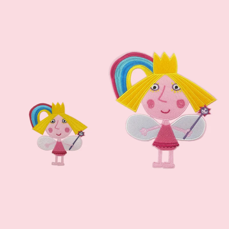 Ben And Princess Holly little kingdom Film TV MOVIE Felt Character Girl Dress Cartoon Felt Embroideried iron on Patch Logo
Ben And Princess Holly little kingdom Film TV MOVIE Felt Character Girl Dress Cartoon Felt Embroideried iron on Patch Logo