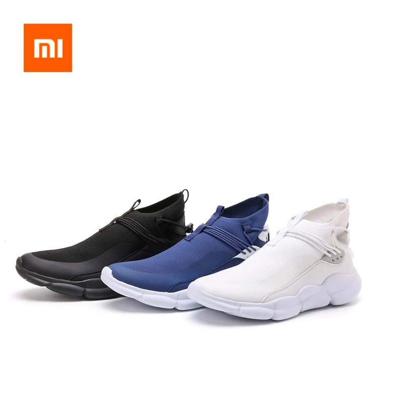 Xiaomi mijia Uleemark Мужская Легкая тканая повседневная обувь с высоким берцем замком