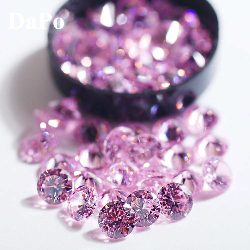 6mm Super Sparkling Crystal Clear Round Shape Cubic Zirconia Light Pink Elegant Lovely Gemstone crystal Art DIY Stone 50pcs/pack
6mm Super Sparkling Crystal Clear Round Shape Cubic Zirconia Light Pink Elegant Lovely Gemstone crystal Art DIY Stone 50pcs/pack