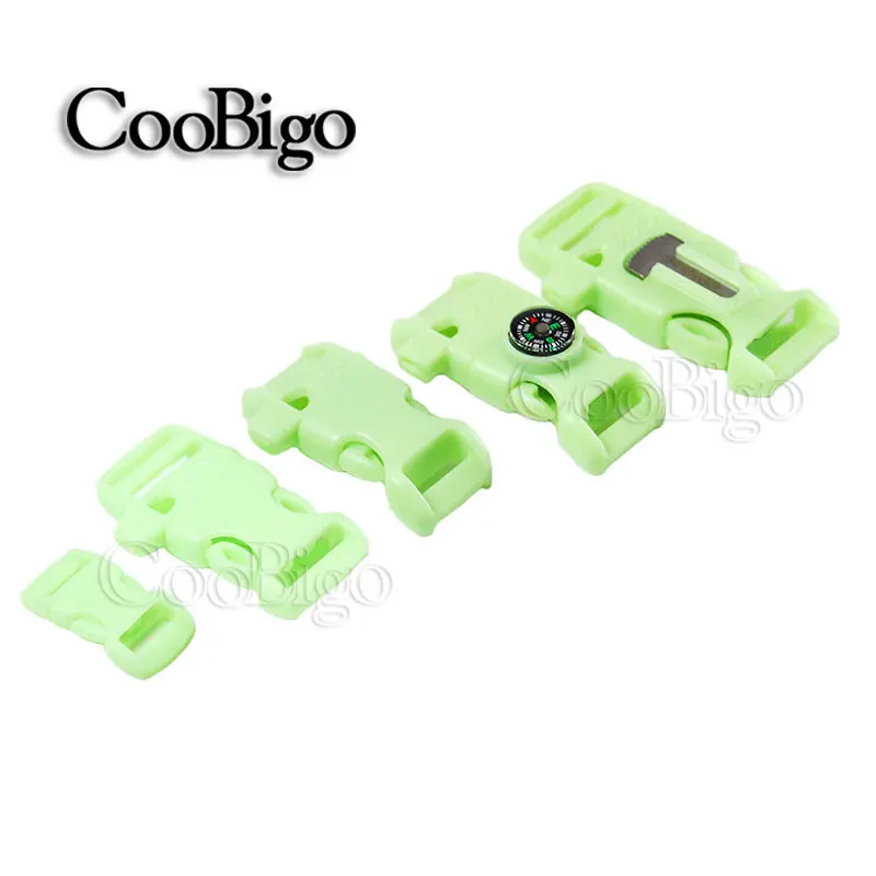 100 pcs/pack Curved & Flat 3/8" 5/8" 3/4" Side Release Buckle Whistle Fire Started Glow In the Dark Parachute 550 Paracord Brace
100 pcs/pack Curved & Flat 3/8" 5/8" 3/4" Side Release Buckle Whistle Fire Started Glow In the Dark Parachute 550 Paracord Brace