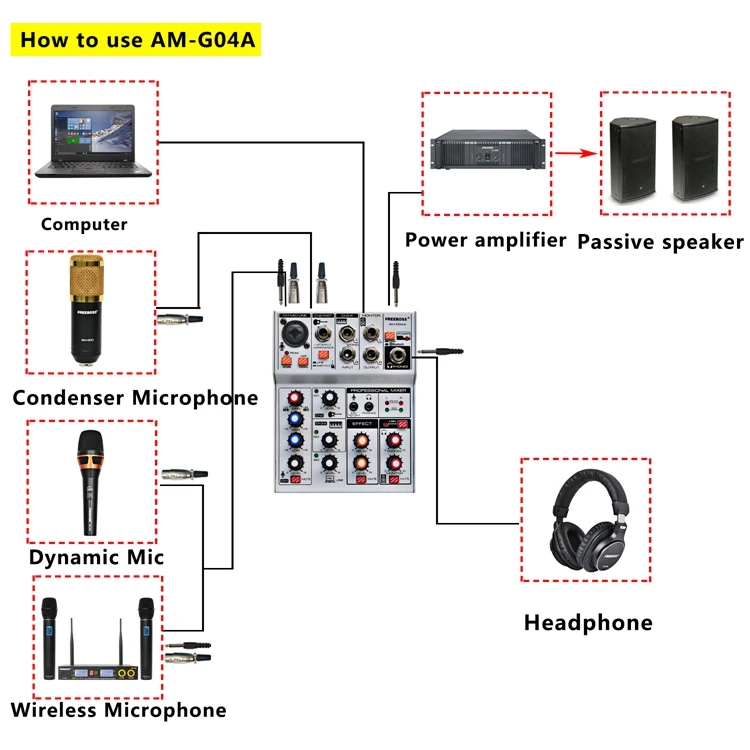 AM-G04A 41 Audio Mixer