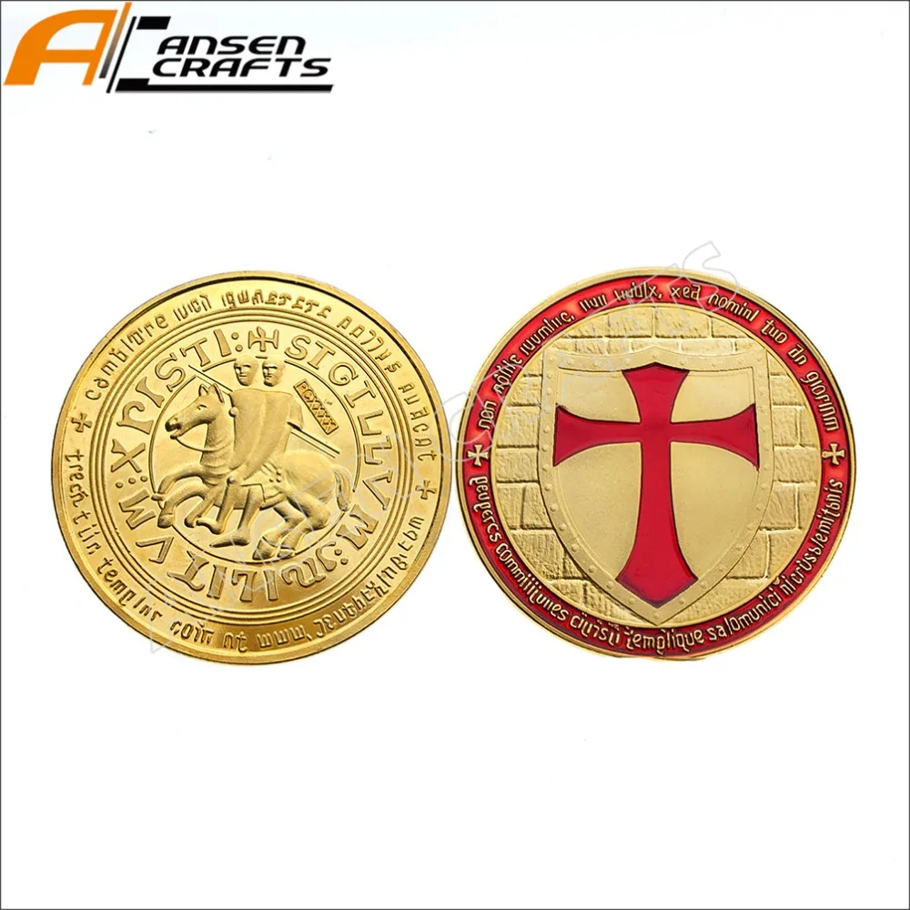 Red Cross Masonic Knights Templar Gold Plated Commemorative Coin Military Collection
Red Cross Masonic Knights Templar Gold Plated Commemorative Coin Military Collection