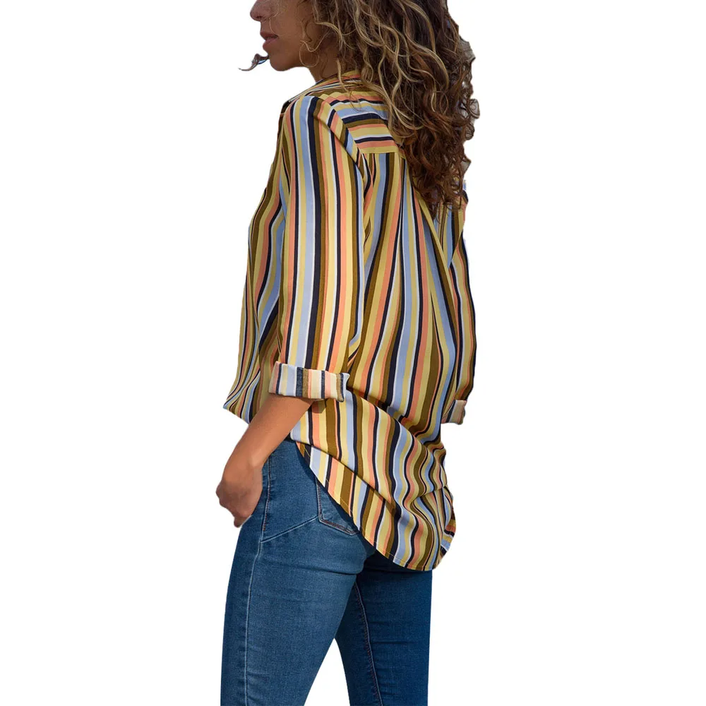 Yellow-Multicolor-Striped-Long-Sleeve-Button-Down-Shirt-LC251153-7-2