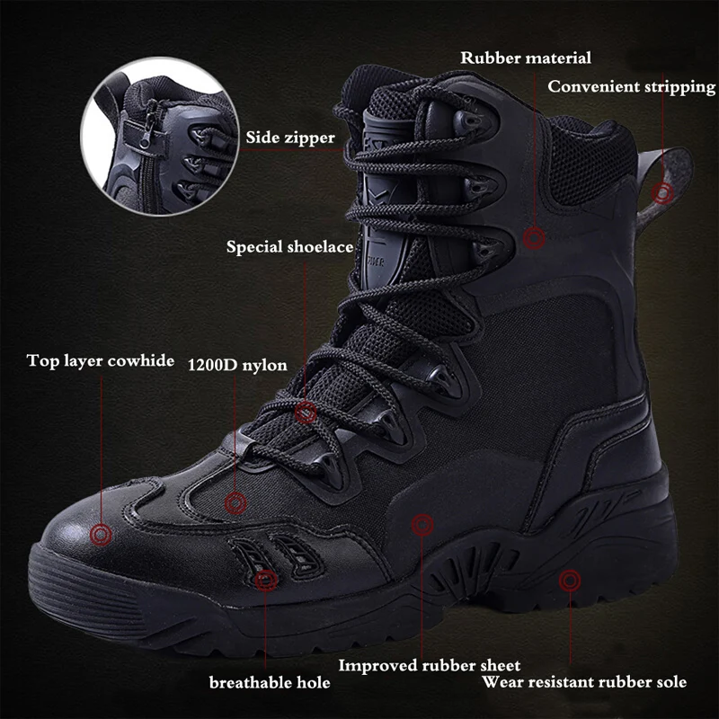 2019 Men's Fashion Hiking Shoes Breathable Trekking hombre Outdoor Tactical Hiking Shoes Combat Boots Sports Sneakers size 39-45
2019 Men's Fashion Hiking Shoes Breathable Trekking hombre Outdoor Tactical Hiking Shoes Combat Boots Sports Sneakers size 39-45